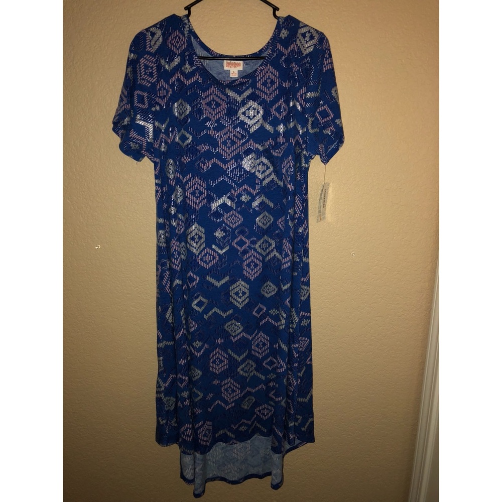 Blue abstract dress